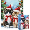 2024 Christmas 100 Piece Puzzles for Kids-Cat Puzzle 100 Piece
