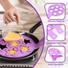 2PCS Pancake Maker Mold, 7 Cavity Star/Heart Shape Nonstick Reusable