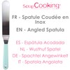 Scrapcooking 5175 Small Angled Spatula Stainless Steel Multi-coloured 4 x