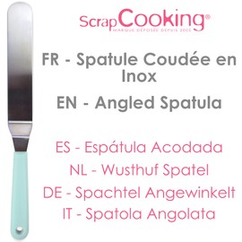 Scrapcooking 5175 Small Angled Spatula Stainless Steel Multi-coloured 4 x 35.5 x 1.6 cm