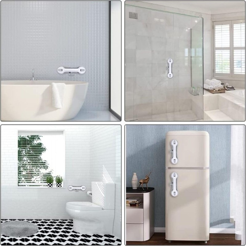 Enhance Safety with SafeguardPro's Premium 3-Suction Cup Shower Grab Bars,