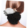 Mikinona 2pcs Flower Hair Bun Covers Stylish Bun Clips Nets