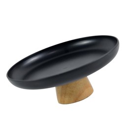 PACKOVE 1Pc Round Storage Tray Decorative Sundries Organizer for Jewelry and Cosmetics Stylish Desktop Display for Dresser Vanity Office and Living