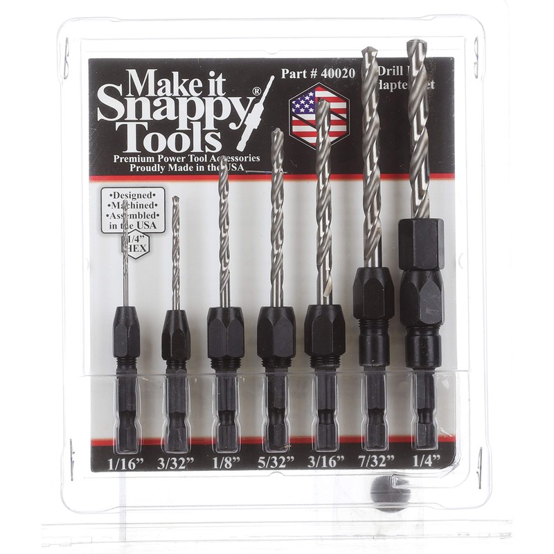 Make it Snappy Tools 40020 7-Piece Drill Bit Adapter Set,