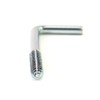 QWORK Screw Hooks Straight with Slotted Hook Screw Galvanised L-shaped
