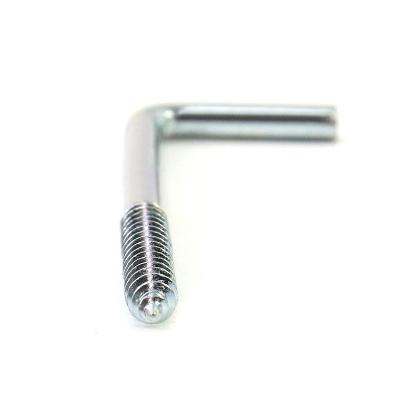 QWORK Screw Hooks Straight with Slotted Hook Screw Galvanised L-shaped