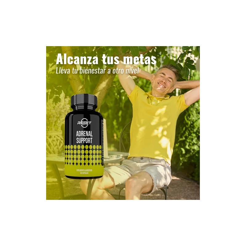 Reset Nutrition Adrenal Support Suprarrenal Energa 60 Cps Sabor Sin