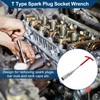 Hihaha T-Handle Spark Plug Socket Wrench Spanner Socket Remover for