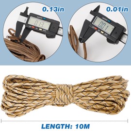 Xilaibao 5Pcs Paracord Bracelet Rope, 10 Metres Paracord Set Nylon Cord Paracord Cords 4 mm Nylon Rope 7 Core Strands - 5 Colours, for Outdoor Activities Parachute Cord Making Survival Cord Climbing