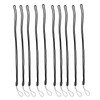10pcs Neck Lanyard Black Polyester Badge Holder for Students Staff