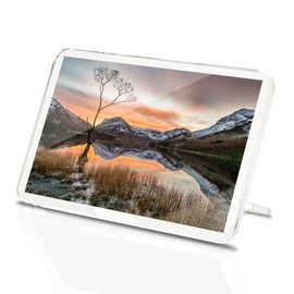 Classic Rectangle Magnet with Stand - Snowy Mountains Buttermere UK - Fridge Locker Office Whiteboard Toolbox #52074