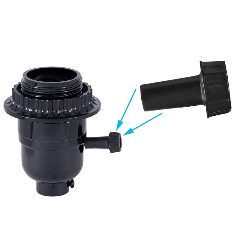 6 Pack On/Off Replacement Light Lamp Turn Switch Knobs, Black