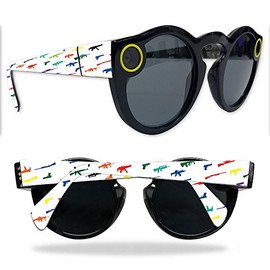MightySkins Skin Compatible with Snapchat Snapchat Spectacles - Fun Guns | Protective, Durable, and Unique Vinyl Decal wrap Cover | Easy to Apply, Remove, and Change Styles | Made in The USA