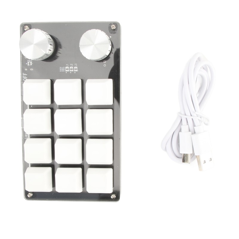 One Handed Macro Mechanical Keyboard 12 Key Multifunction DIY Programmable