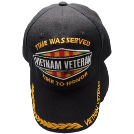 AES Time was Served Time to Honor Vietnam Veteran Vet Embroidered Ball Cap Hat