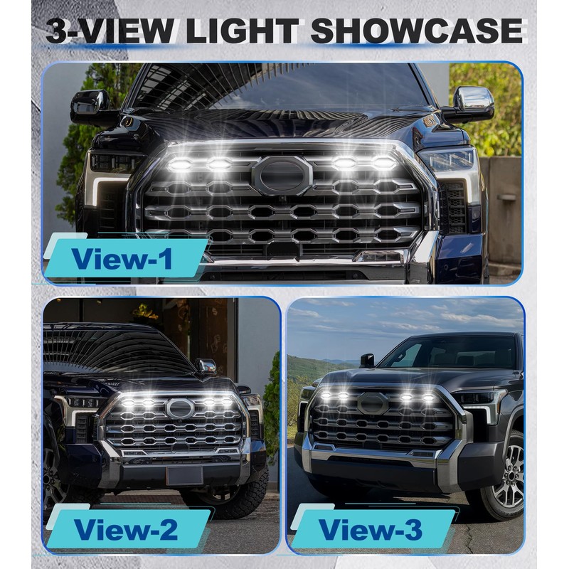 Grill Lights for Toyota Tundra 2022-2026 Platinum & 1794 Edition,