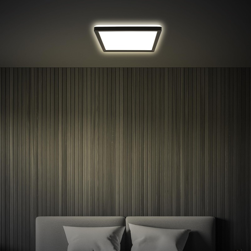 BRILONER - LED Ceiling Light with Indirect Light, Flat, Neutral