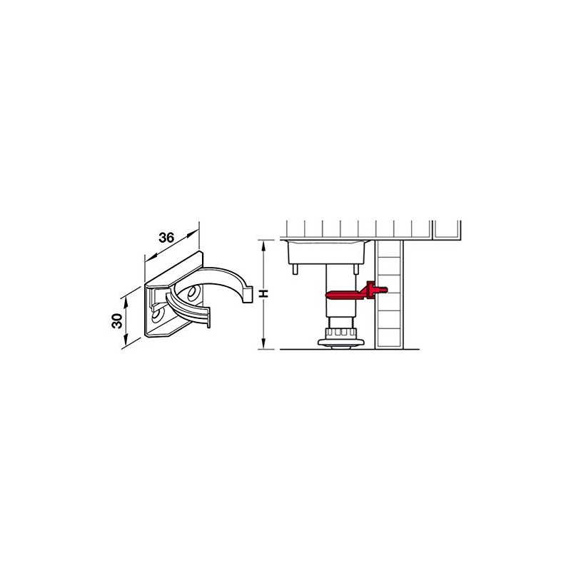x20 Kitchen Kick Board Plinth Clips & Bracket Fits 30-31mm