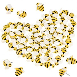 50 Piezas Chinchetas de Abeja Tachuelas de Abejas Divertidas Chinchetas Decorativas de Abeja para Pared Pizarra Blanca Corcho Pared Mapas Tablón de Anuncios Foto