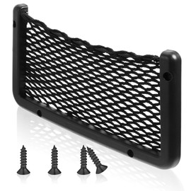1 Pcs ABS Plastic Frame Car Storage Net Bag Phone Car Mesh Net Holder RV Storage Boat Cargo Pocket Organizer Framed Mesh Net Pocket with Screws for Auto RV Net (1,9 x 4 Inch)