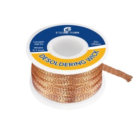 Essmtuin Solder Wick Braid 100Ft with Flux for Electronic, Desoldering Wick Braid Remover Solder, No-Clean Soldering Wick Used to Disassemble Electrical Components (WID 0.1in (2.5mm)
