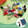M METERXITY 100-Pack Faux Suede Tassel 1.4 Inch Small Keychain