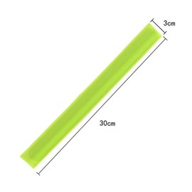 Mikinona 11Pcs Reflective Safety Slap Bracelets Fluorescent Green Wristbands for Night Running High Visibility Reflective Gear for Jogging Cycling and Outdoor Activities