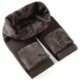 ZLLW Winter Warm Fleece Lined Leggings for Women, High Waisted Thick Thermal Velvet Tights Brown(S-M)