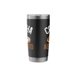 Concha Abuelito White Pink and Chocolate Conchas Stainless Steel Insulated Tumbler