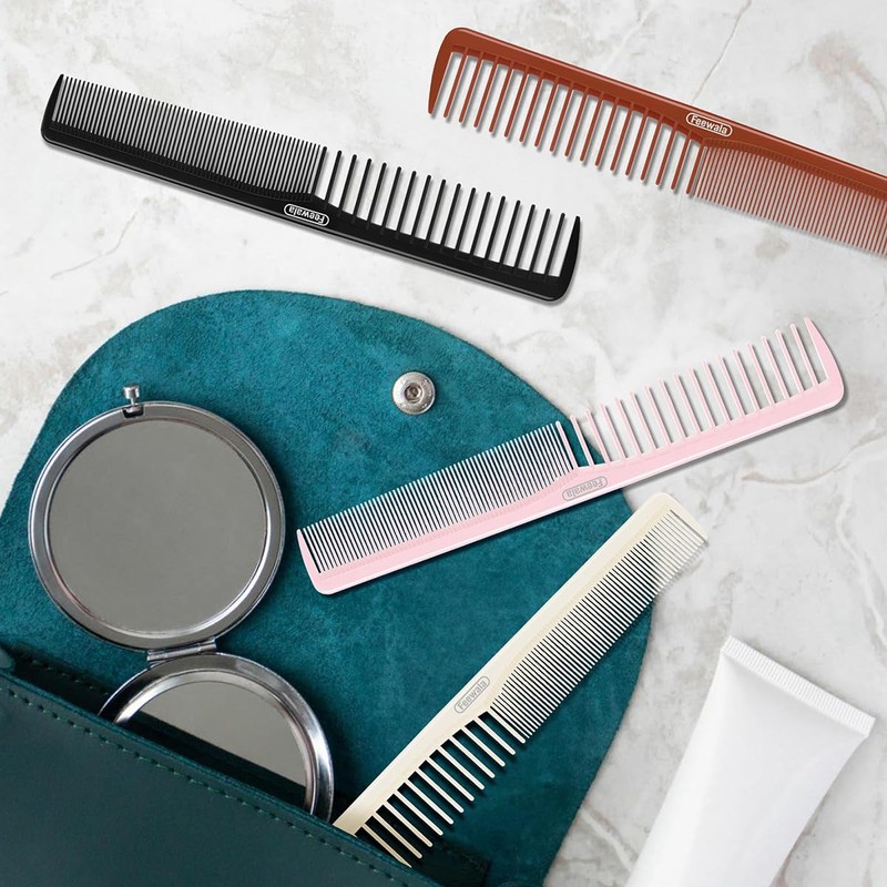 Feewala Combs Set, Classic Hair Comb, Fine and Wide Teeth,