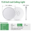 2PK 15.8 Inch LED Flush Mount Ceiling Light, 32W, 3480LM,