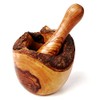 Wooden Mortar and Pestle, Olive Wood, Naturally Edge