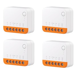 Snblzhef 4PCS MINI WiFi Switch Mini Extreme Smart Home Module Two-Way Control Smart Home Module Voice Remote Control