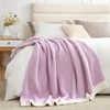 Snuggle Sac Lilac Throw Blanket for Couch, Super Soft Warm