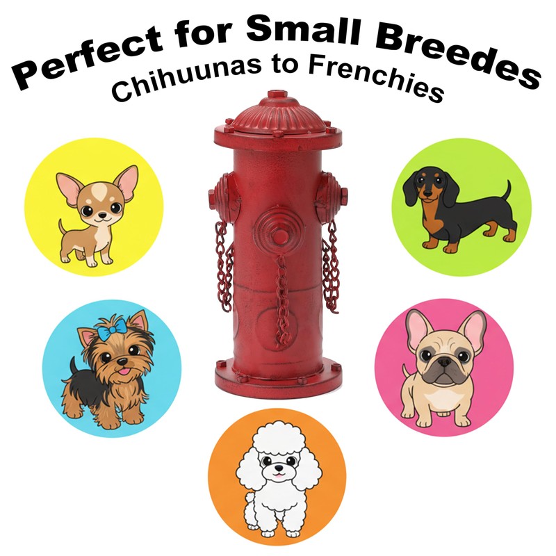 YiLifebes Small Dog Fire Hydrant Pee Post, 9" H Metal