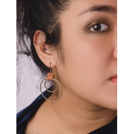 Hanary Boho Earrings for Women, Chic Vintage Large Double Hoop Circle Dangle Drop Earrings, Jewelry for Women