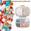 DAWOOWF Weekly Pill Box, 2 Pill Holder, Daily Pill Box,