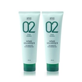 Amos Green Tea Real Feel Intensive Moisture Pack 250ml 1+1 / 아모스 녹차실감 인텐시브 모이스처 팩 250ml 1+1
