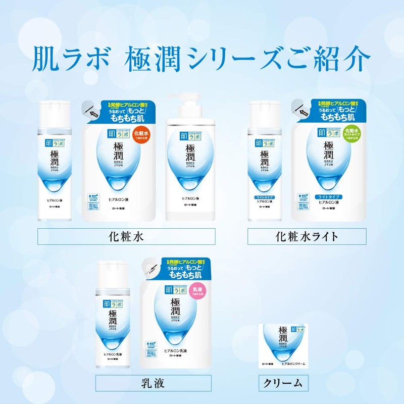 Hada Labo Rohto Hadalabo Gokujun, Hyaluronic Moist Lotion, Pump Type