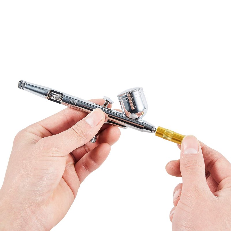 HUBEST 9pcs 0.2mm 0.3mm 0.5mm Airbrush Nozzles with 1 Airbrush