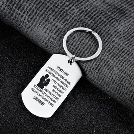BESPMOSP Valentines Day Gifts for Him Her Anniversary Keyring for Husband Wife Girlfriend Boyfriend Christmas Birthday Gifts Couple Keyring Present Husband Keyring from Wife Gifts