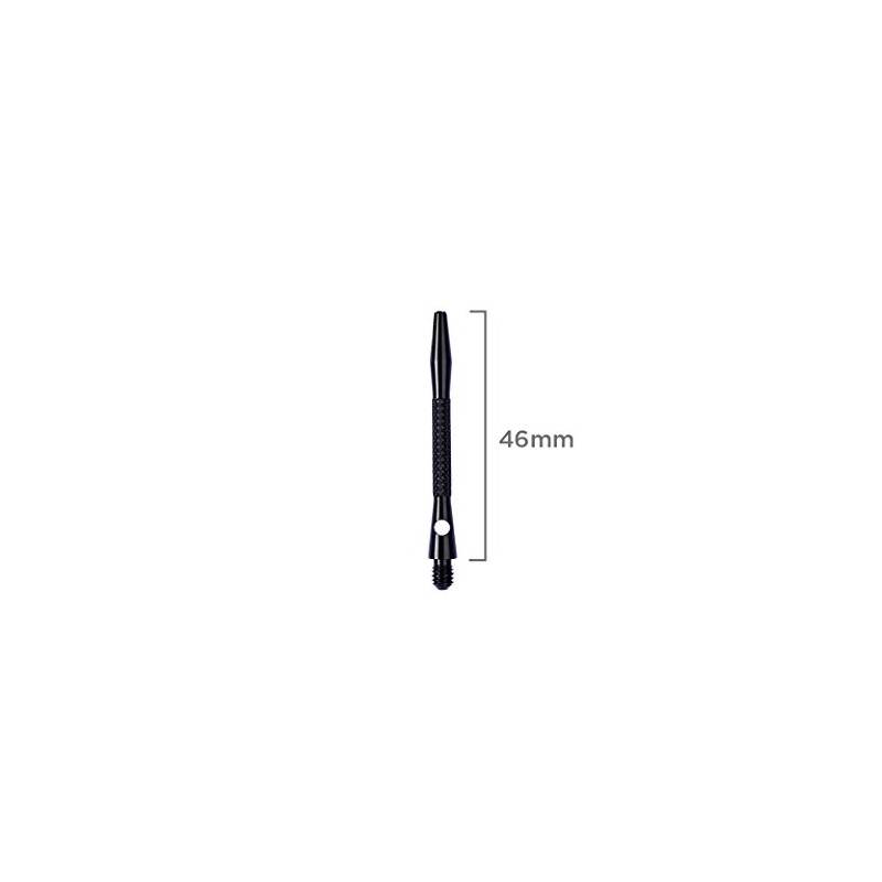 RED DRAGON Knurled Aluminium Short Stems - Black - 4