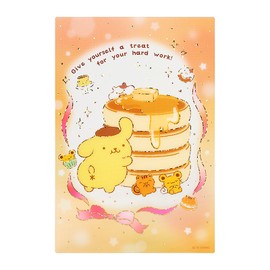 Sanrio 879266 Message Card, Transparent Card, Pom Pom Pudding, CL3-6