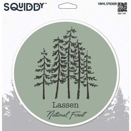 Squiddy Lassen National Forest - Vinyl Sticker for Car, Laptop, Notebook (4" Wide)