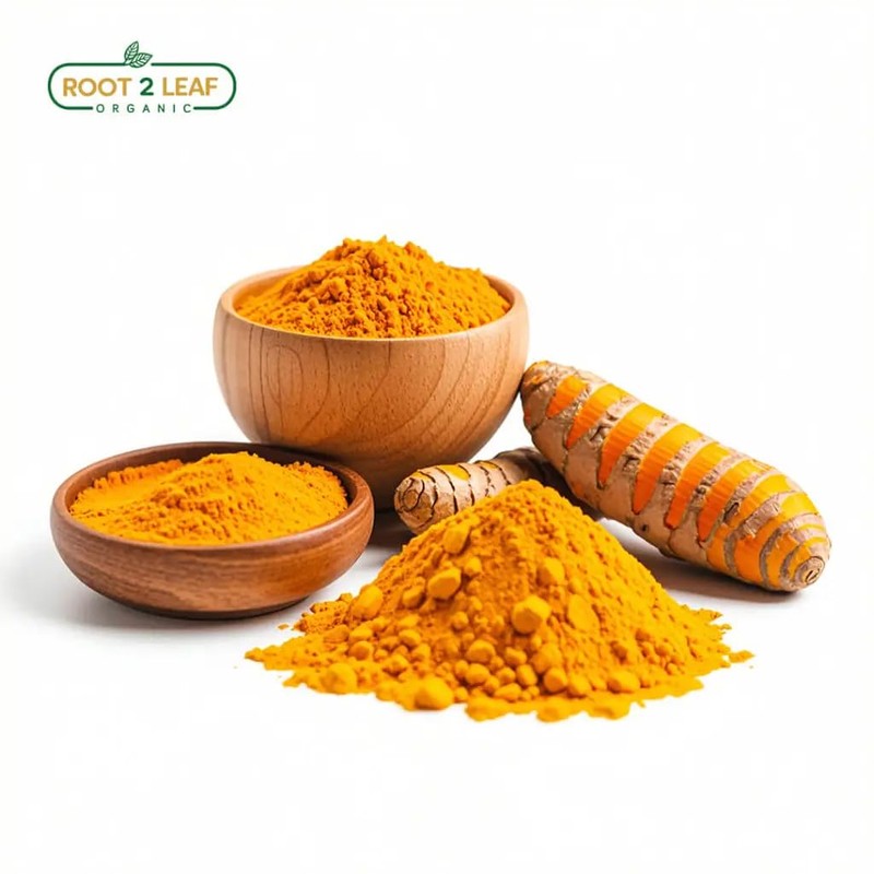 Root2Leaf Organic Turmeric Powder 5% Curcuminoids 100g