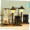 Parliky Retro Sand Clock Lamp Pen Container Creative Desktop Ornament