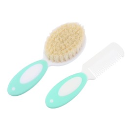 Kisangel 2Pcs Wool Hair Brush Natural Hair Comb for Gentle Scalp Massage and Detangling Design