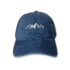 USmania Mountains Embroidered Washed Cotton Cap hat Embroidered Cap Baseball Cap dad Cap (Navy)