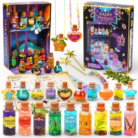 JEEKALO Fairy Potions Kit for Kids - Magic Kids Mix Potion Making kit 22 Potion Bottles - DIY Creative Toy Art Craft Kit Birthday Present for Girls Boys Age 6 7 8 9 10 11 12