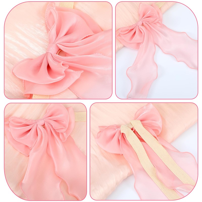 2 Pack Bow Curtains, French Silk Holdbacks Curtain Tiebacks